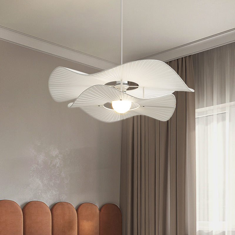 Lirixor Moderne LED Suspension Métal Tissu Salon-Luire