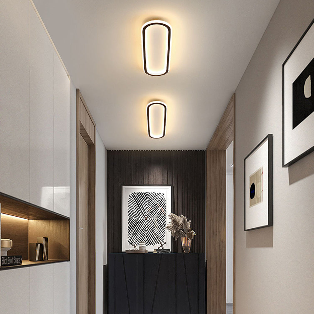 Surex Plafonnier Ovale Minimaliste Noir/Or/Doré Rosé-Luire