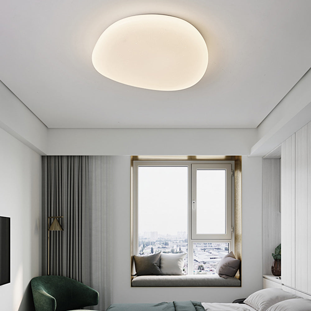Sorexar Plafonnier Galet Moderne Blanc. Salon-Luire