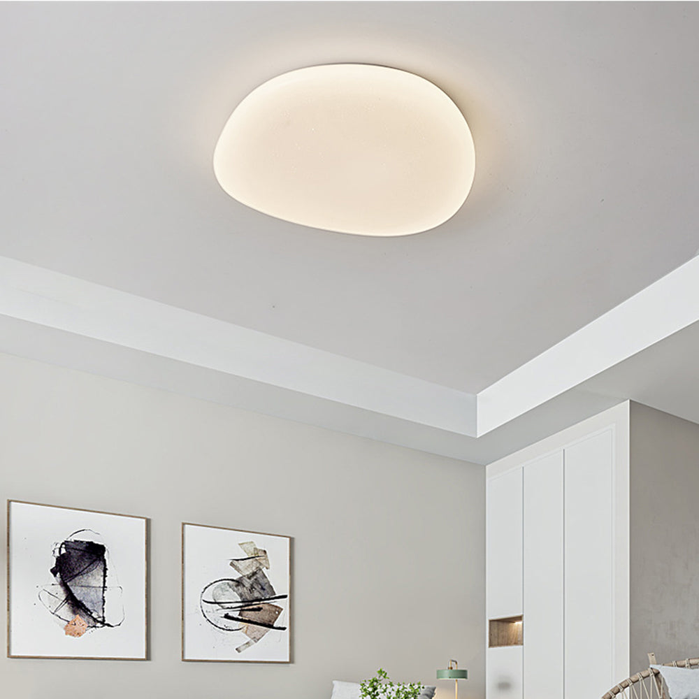 Sorexar Plafonnier Galet Moderne Blanc. Salon-Luire