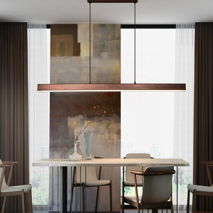 Xorin Suspension Linéaire Moderne Noir/Marron Salon-Luire