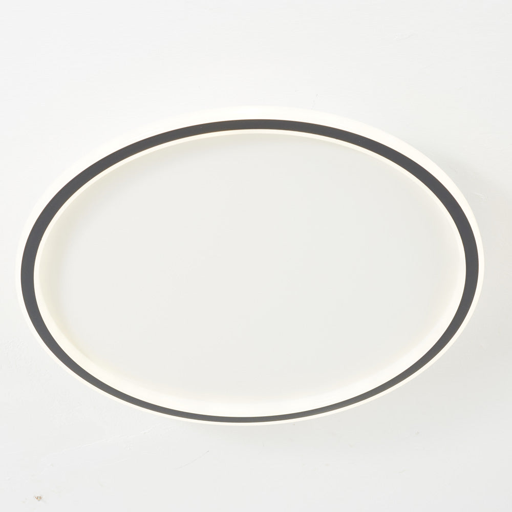 Eluxor Plafonnier Rond ModerneBlanc/Noir. Salon-Luire