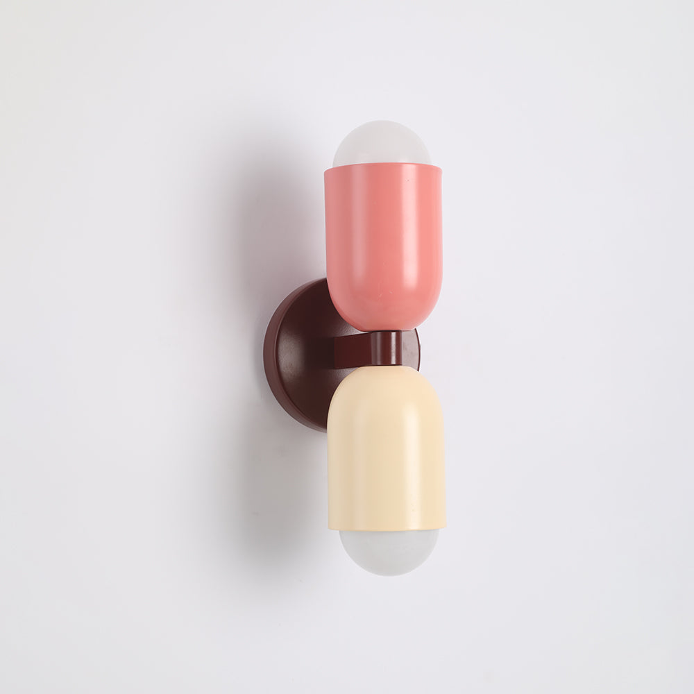 Zareno Applique Murale Cylindre Scandinave Métal Coloré Salon-Luire