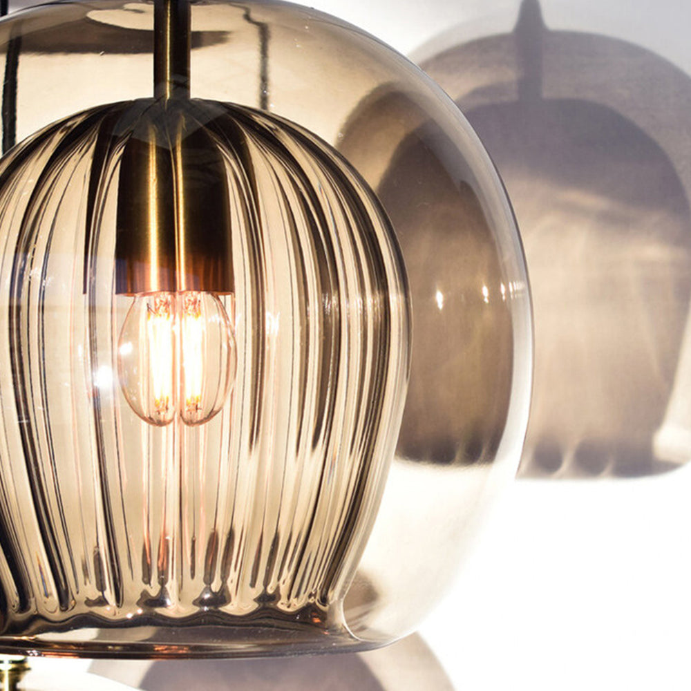 Eronix Suspension Bulle Nordique Verre Transparent/Doré Salon/Chambre-Luire