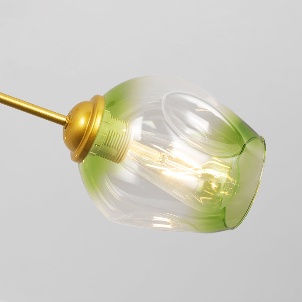 Rurex Suspension Nordique. Verre. Noir/Or. Salon-Luire