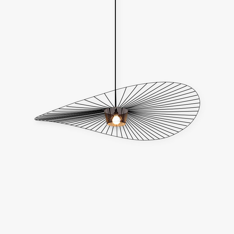 Norix Suspension Vague Moderne. Tissu. Noir/Marron/Doré/Blanc. Salon-Luire