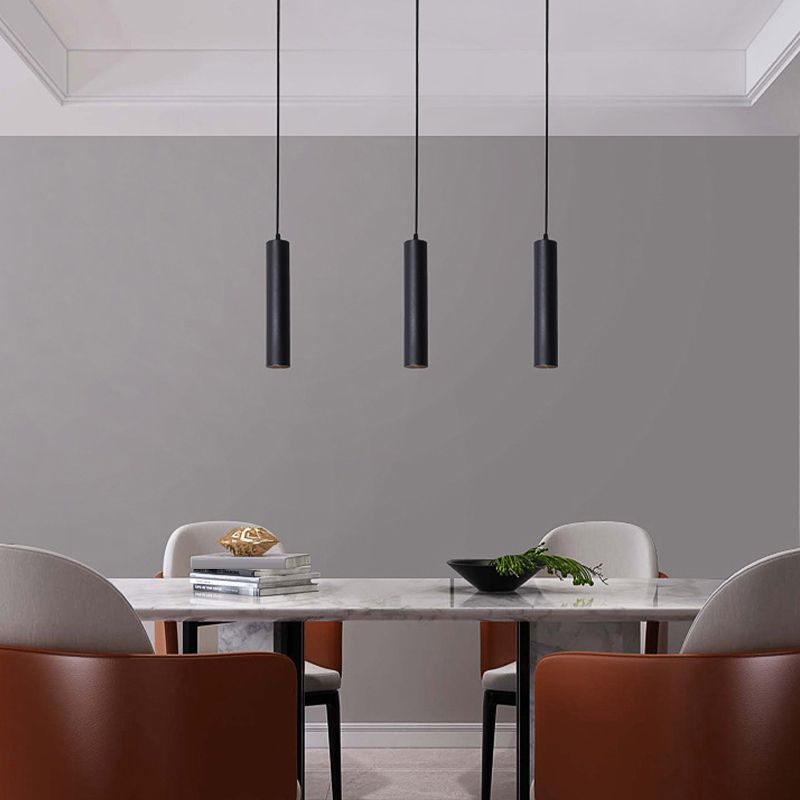 Vostel Suspension Cylindre Moderne. Métal. Noir. Salon-Luire