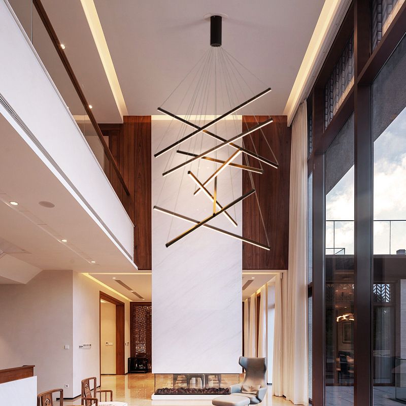 Solurex Luminaires Suspensions Linéaire Simple LED Moderne Métal Ferreux Salon-Luire