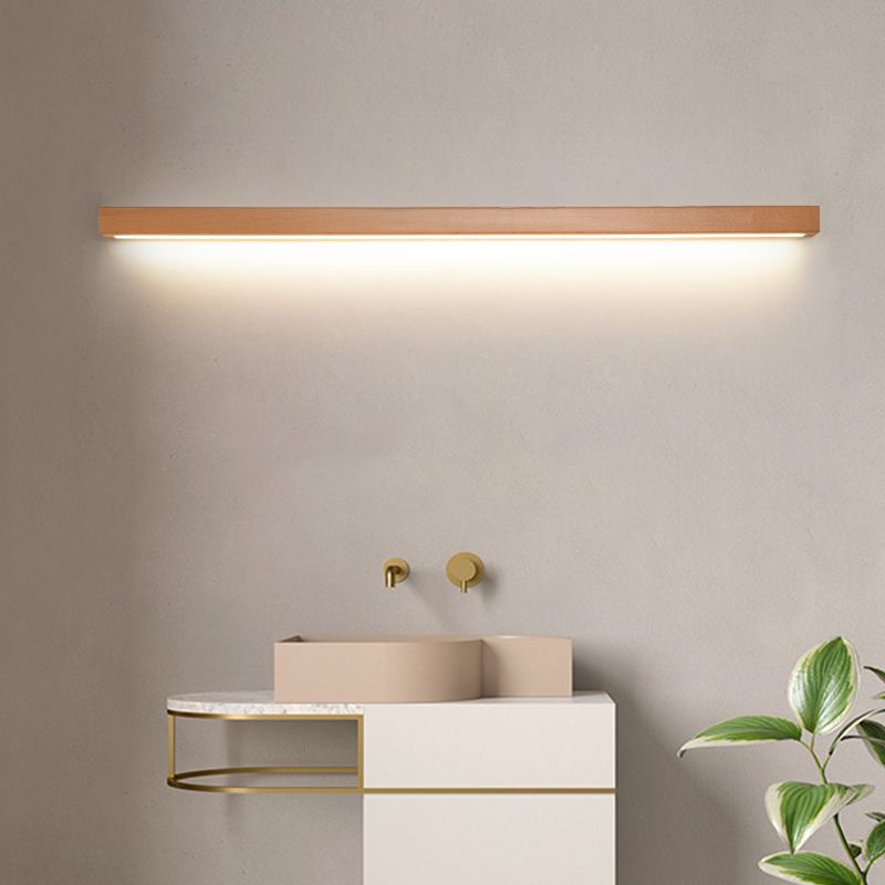 Vominex Applique Murale Miroir Linéaire Minimaliste Bois Salon-Luire