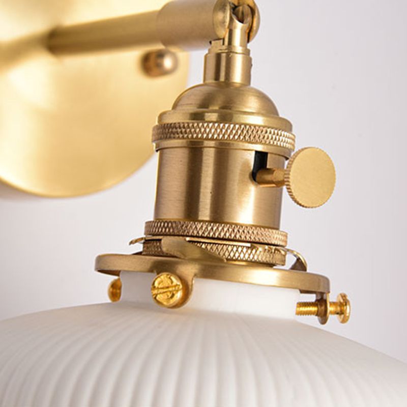 Dominex Applique Murale Géométrique Vintage. Métal/Céramique. Blanc. Chambre-Luire