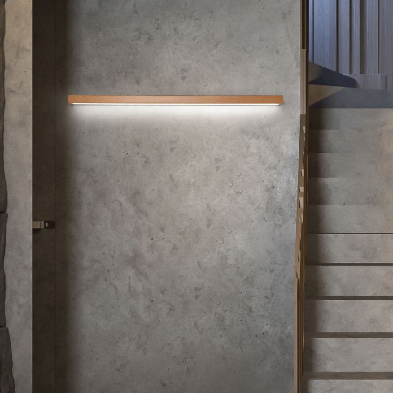 Vominex Applique Murale Miroir Linéaire Minimaliste Bois Salon-Luire