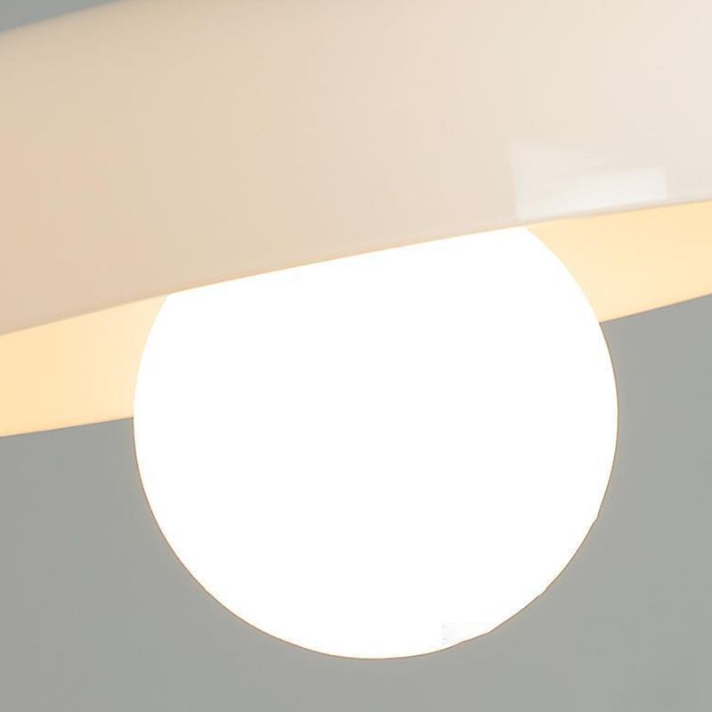 Sominex Plafonnier Dôme Moderne. Verre/Métal. Blanc/Vert/Orange. Salon-Luire