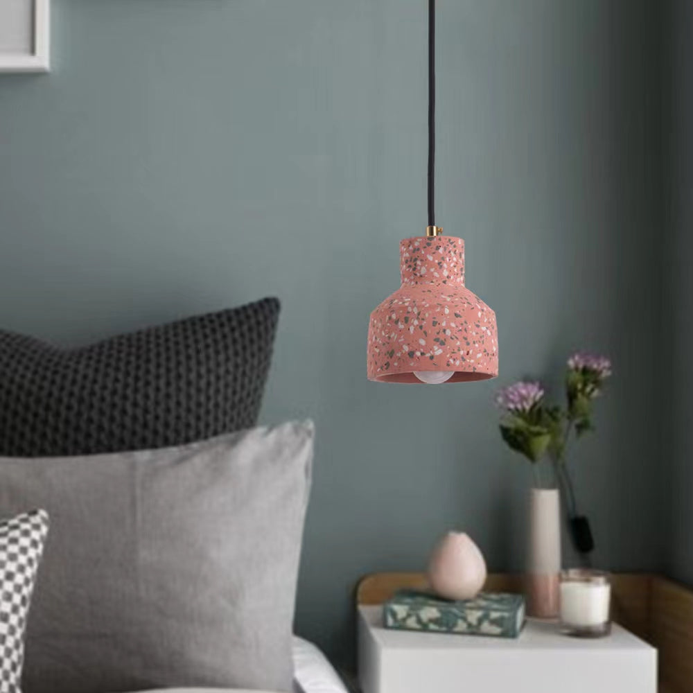 Lostel Suspension Rond Décor Nordique. Métal/Ciment. 4 Couleur. Salon-Luire