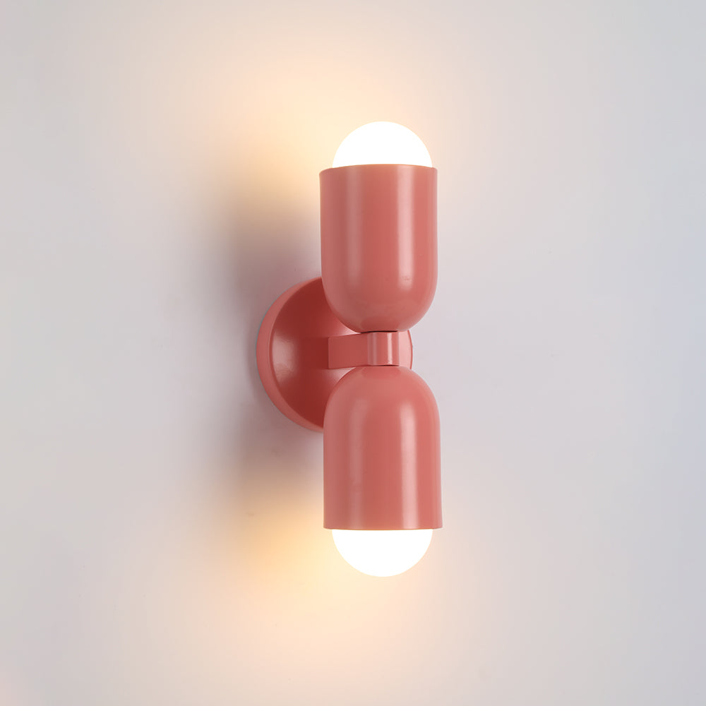 Zareno Applique Murale Cylindre Scandinave Métal Coloré Salon-Luire