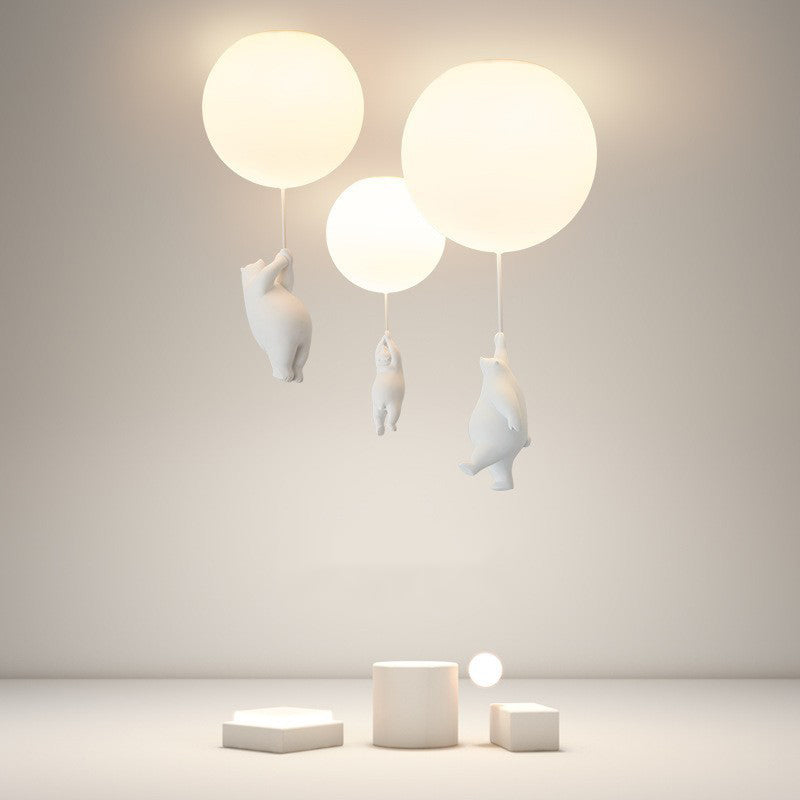 Novenel Bear Balloon Suspension/ Plafonnier Ballon Moderne Résine Chambre-Luire