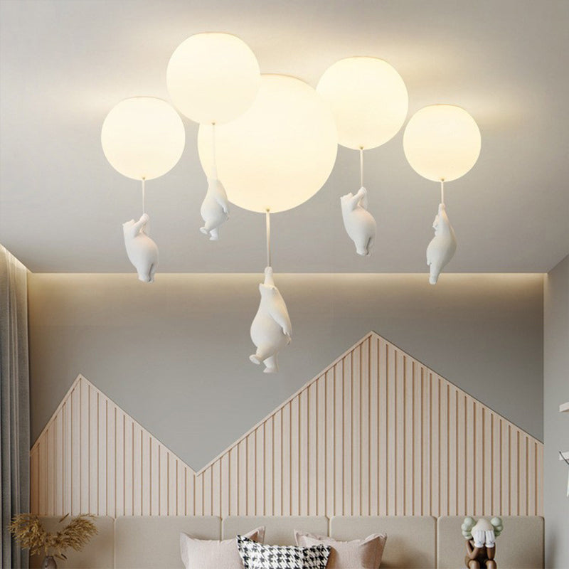 Novenel Bear Balloon Suspension/ Plafonnier Ballon Moderne Résine Chambre-Luire