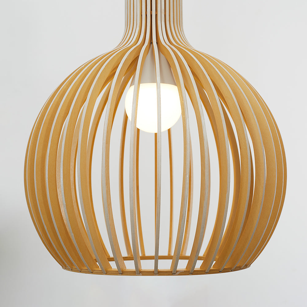 Arix Suspension Design en Bois Sculpté Naturel Salle à Manger-Luire