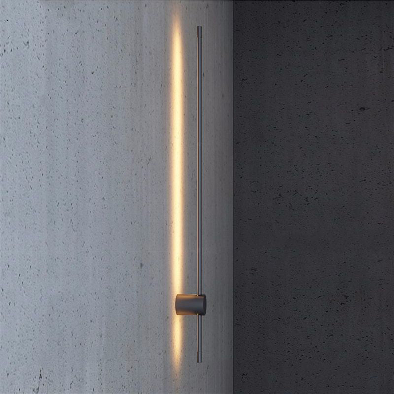 Kirixen Applique Murale Intérieure Minimaliste Linéaire LED. Métal. Noir.-Luire