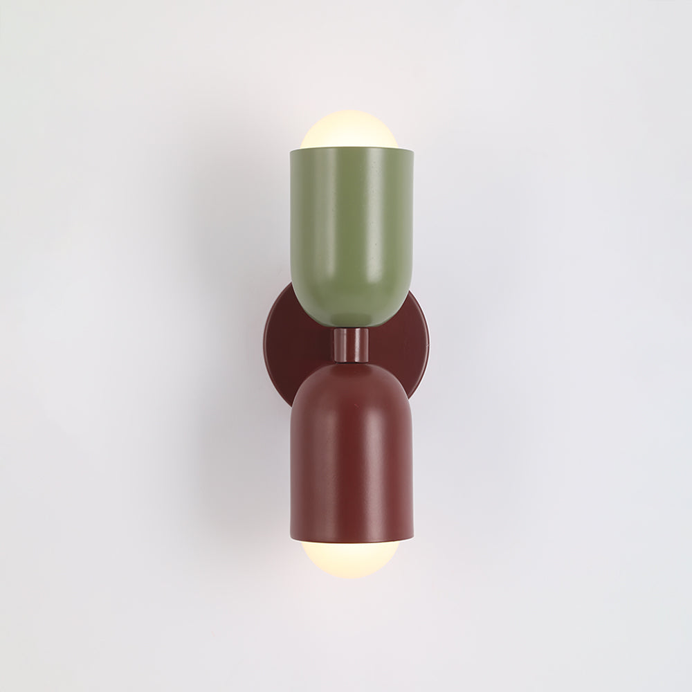 Zareno Applique Murale Cylindre Scandinave Métal Coloré Salon-Luire