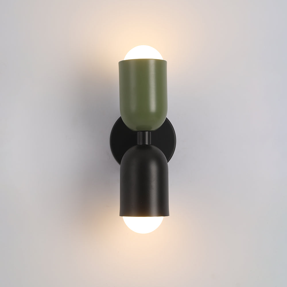 Zareno Applique Murale Cylindre Scandinave Métal Coloré Salon-Luire