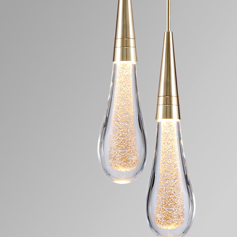 Aroven Suspension Goutte Design Doré Salon-Luire