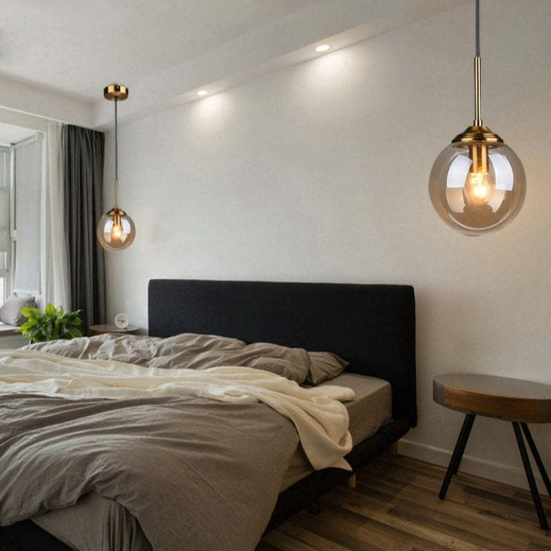 Mavar Luminaires Suspension Verre Transparent Ambre-Luire