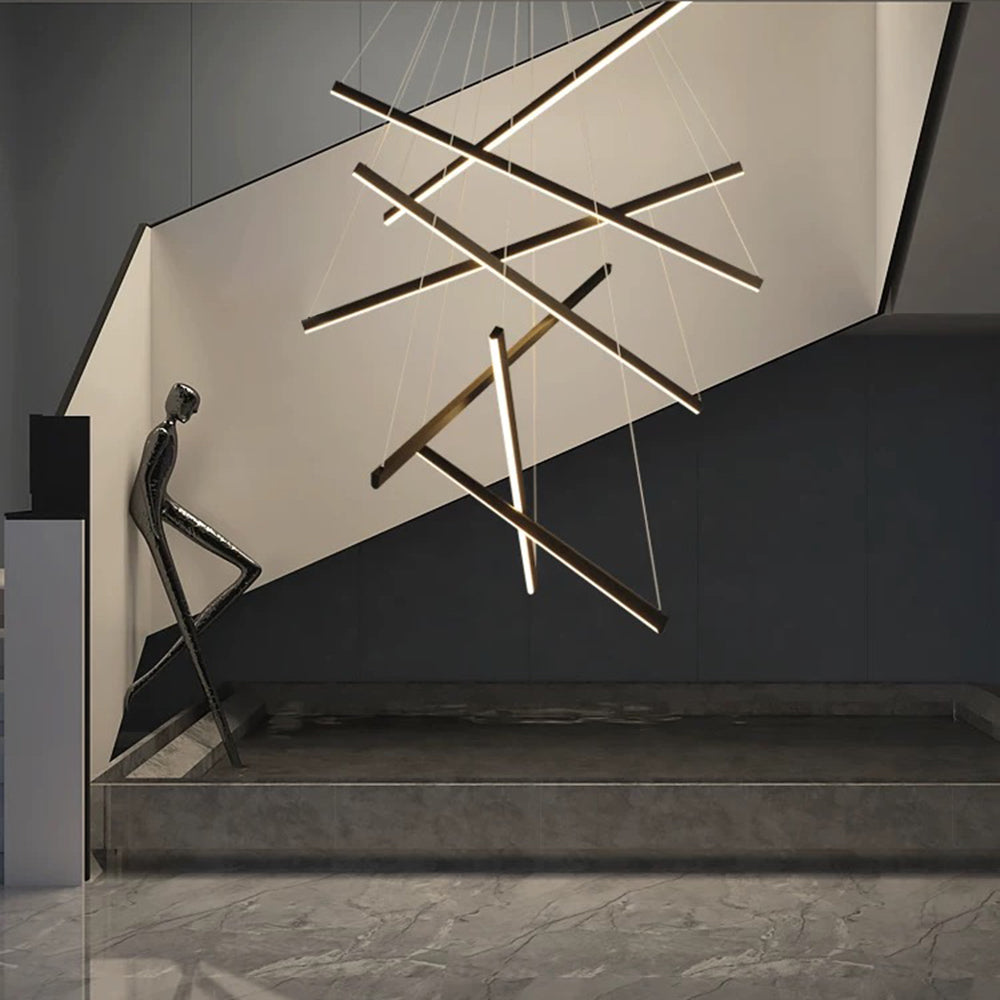 Solurex Luminaires Suspensions Linéaire Simple LED Moderne Métal Ferreux Salon-Luire