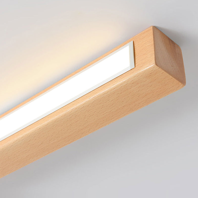 Ririxen Plafonnier Longue Linéaire Simple. Bois. Couloir/Chambre-Luire