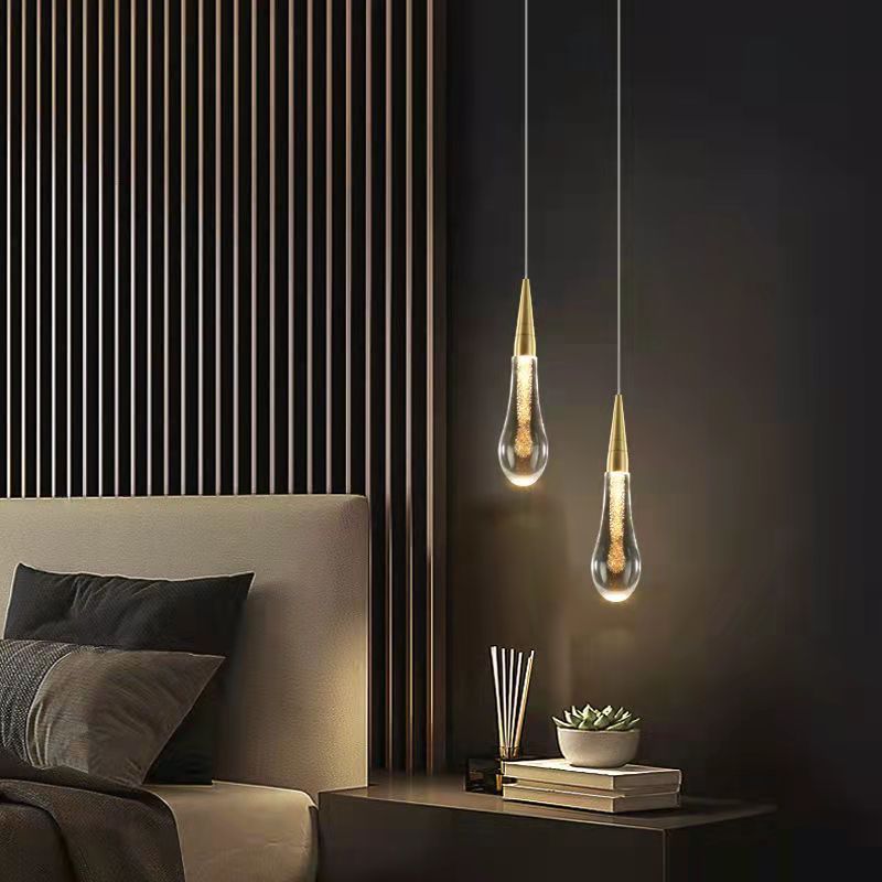 Aroven Suspension Goutte Design Doré Salon-Luire