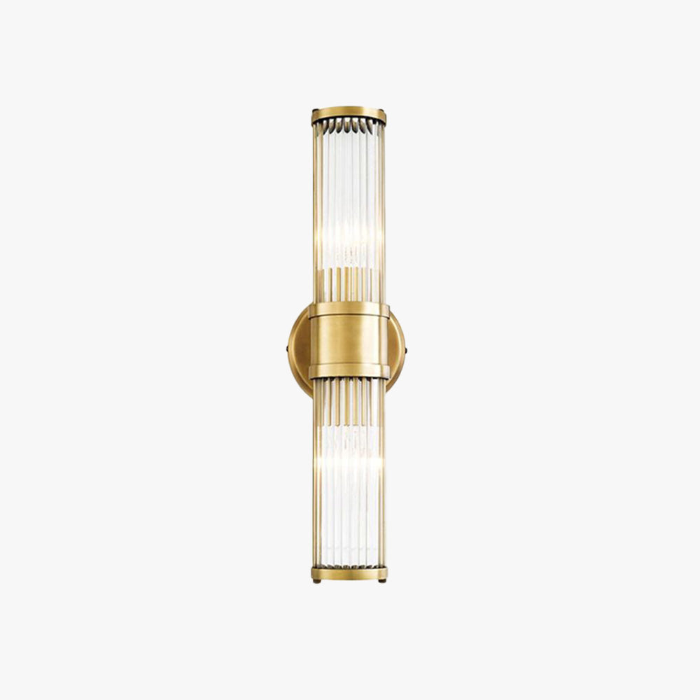 Noronor LED Applique Murale Cylindrique Vintage Métal/Verre Or-Luire