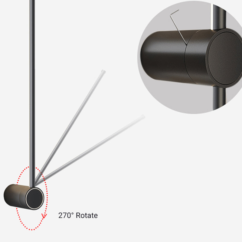 Kirixen Applique Murale Intérieure Minimaliste Linéaire LED. Métal. Noir.-Luire