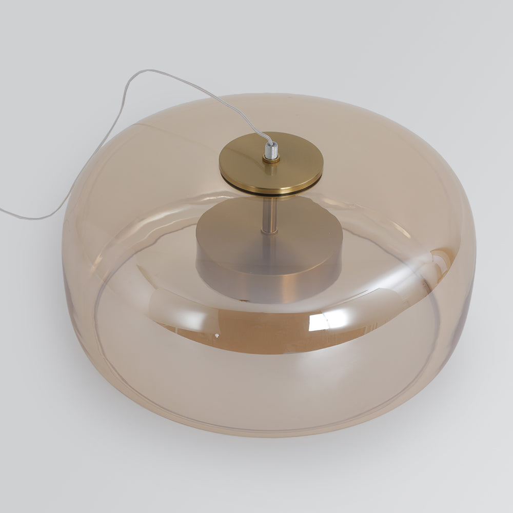 Davelix Suspension Cylindre Moderne Verre. Claire/Grise Fumée/Ambre-Luire