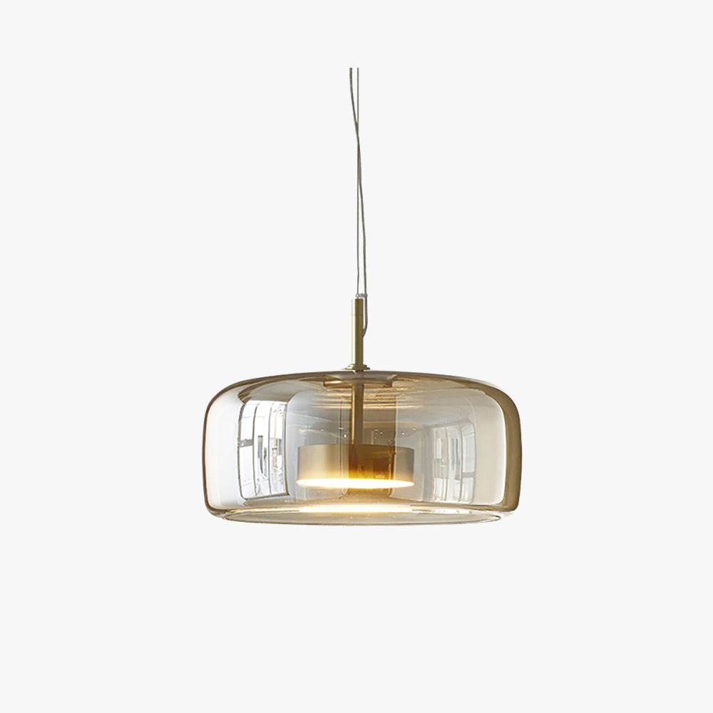 Davelix Suspension Cylindre Moderne Verre. Claire/Grise Fumée/Ambre-Luire