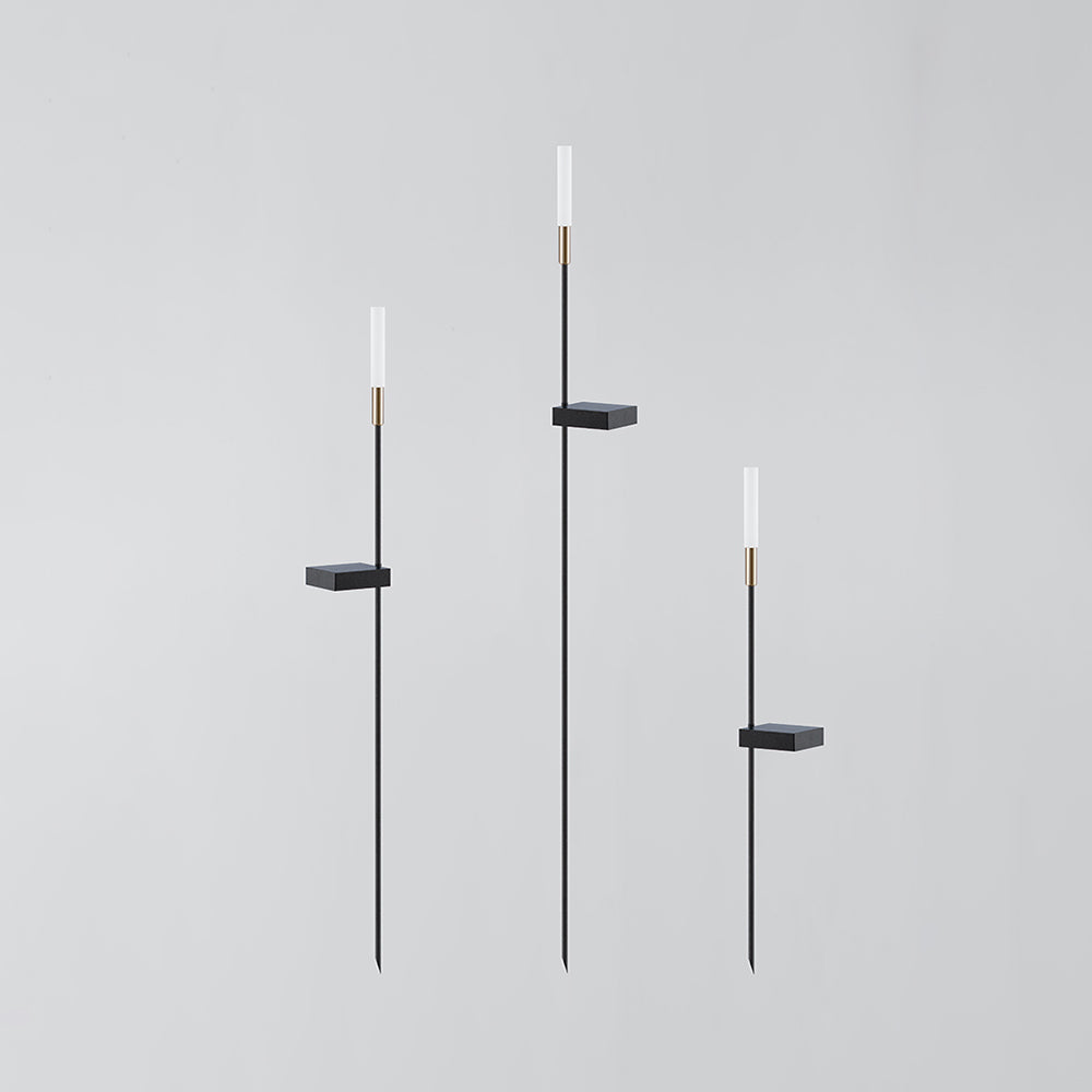 Lominex Borne Extérieure Roseau Moderne Noir Allée-Luire