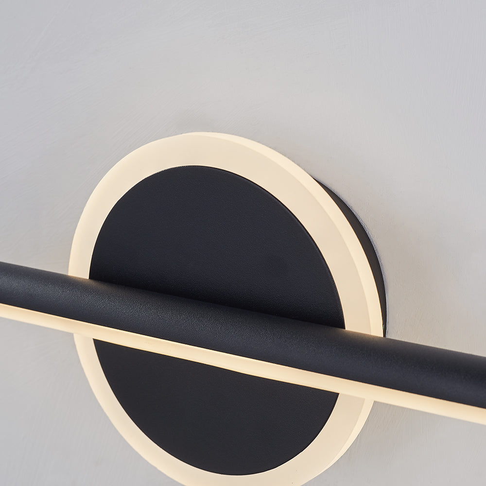 Nexorix Applique Murale Ronde/Carrée Moderne Noir/Or. Salle de Bain-Luire