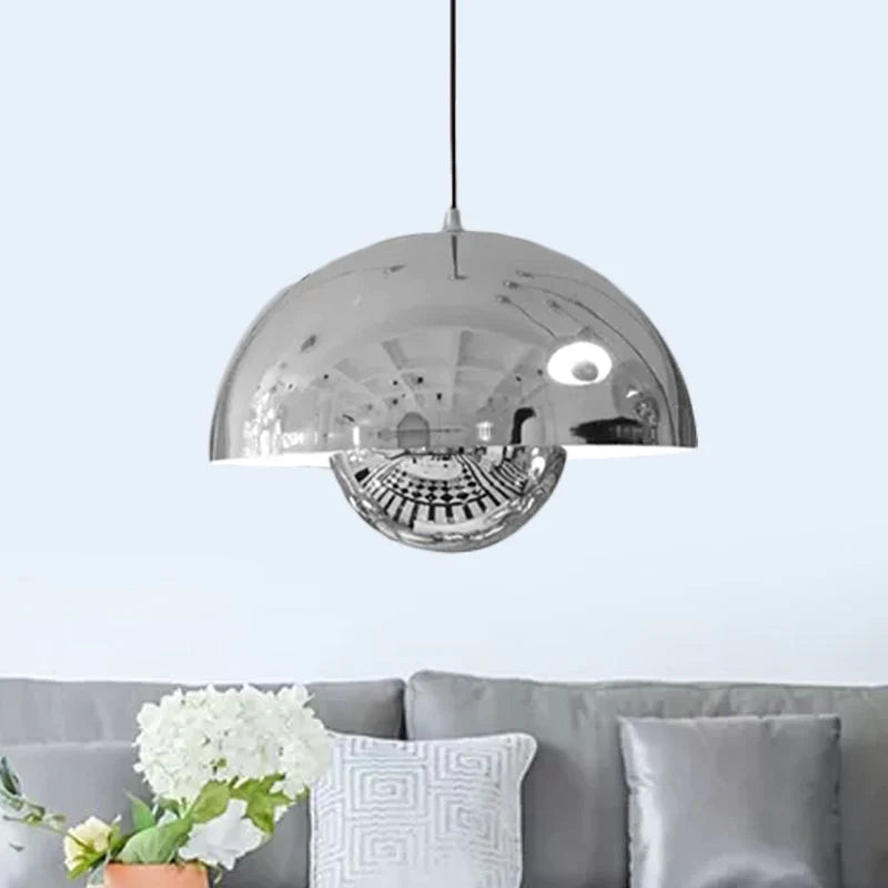 Tareno Suspension Ronde Moderne. Métal. Noir/Blanc/Rouge/Jaune-Luire