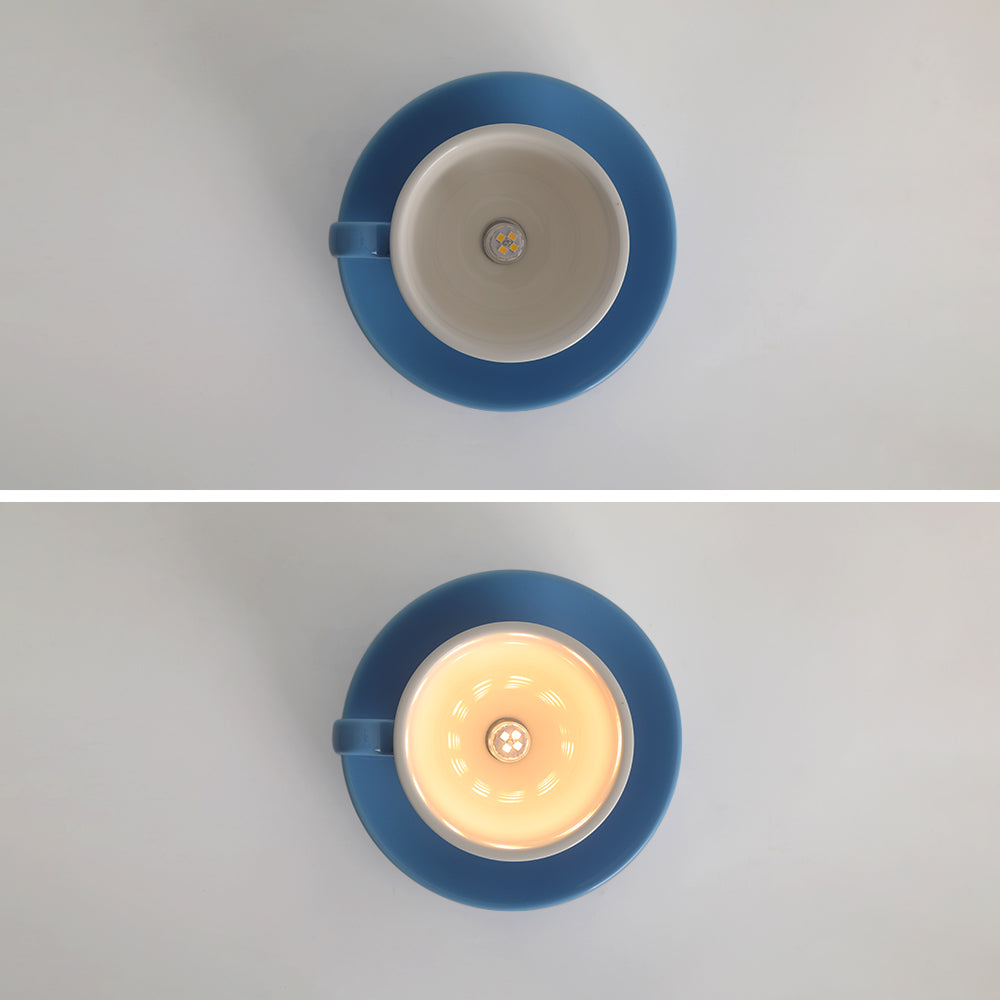 Kevelor Moderne Tasses à Café Céramique Plafonnier Bleu/Rose/Jaune-Luire