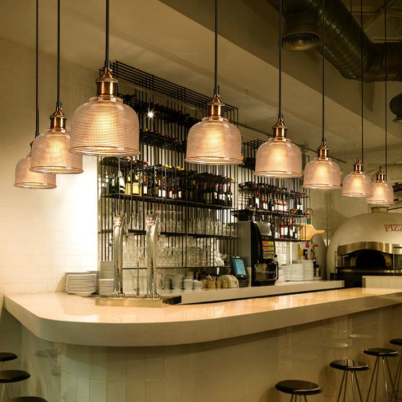 Sostel Vintage Luminaires Suspension. Bleu/Rouge/Transparent/Ambre-Luire