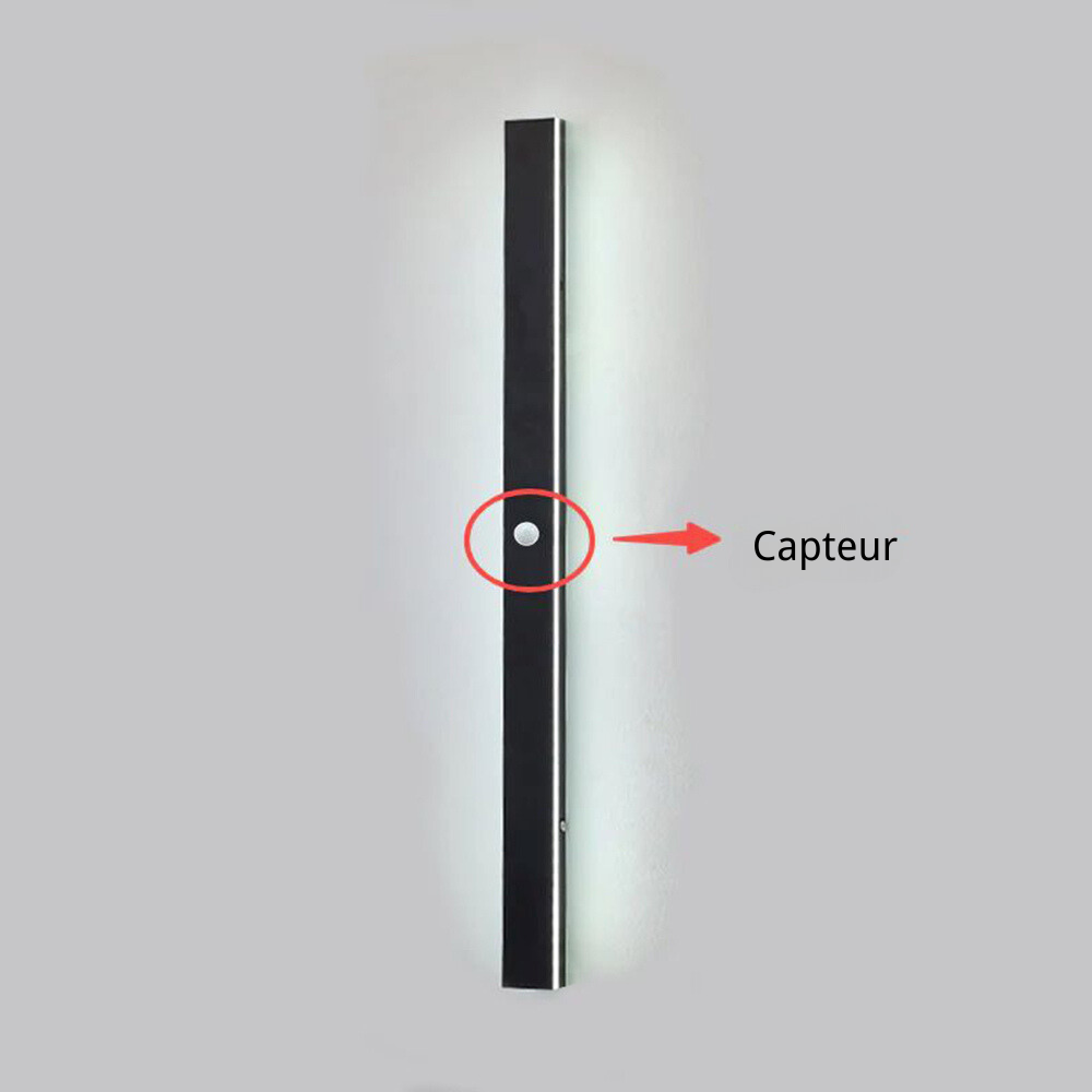 Nazen Applique Murale Extérieur LED Étanche Minimaliste Métal Cour-Luire