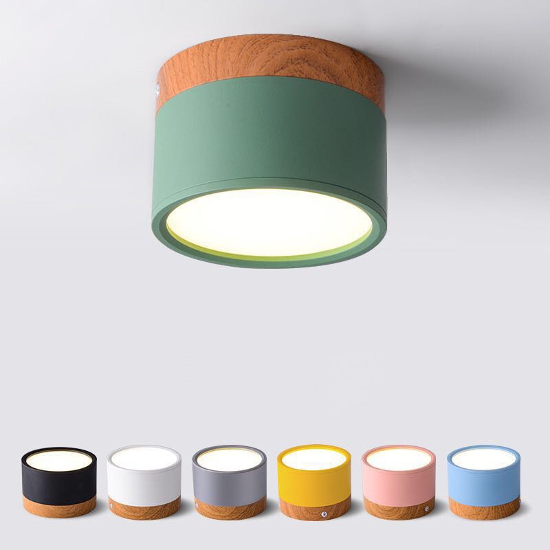 Lumex Petit Plafonnier Led Multicolor Bois Nordique. Couloir-Luire