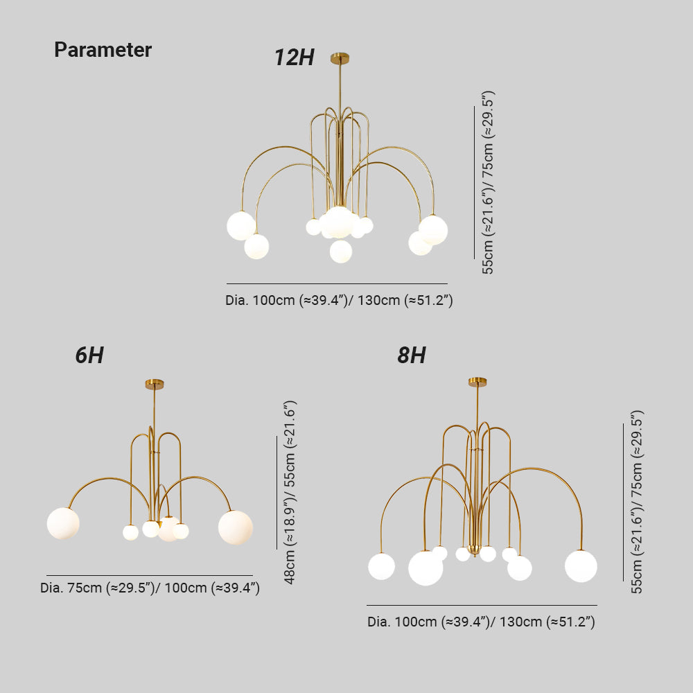 Merox Suspension Multi Simple Verre Chambre à Coucher/Salon-Luire
