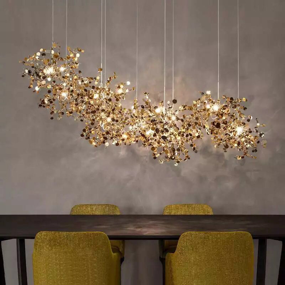 Orex Suspension Divergence Inhabituelle. Acier Inoxydable. Or/Argent. Salle à Manger/Salon-Luire