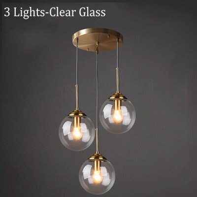 Mavar Luminaires Suspension Verre Transparent Ambre-Luire