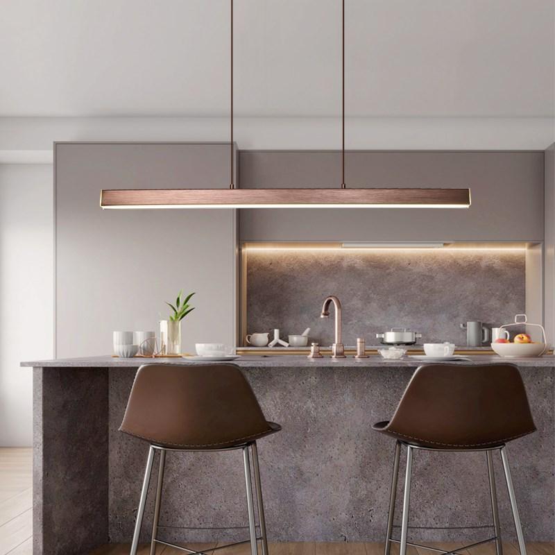 Xorin Suspension Linéaire Moderne Noir/Marron Salon-Luire