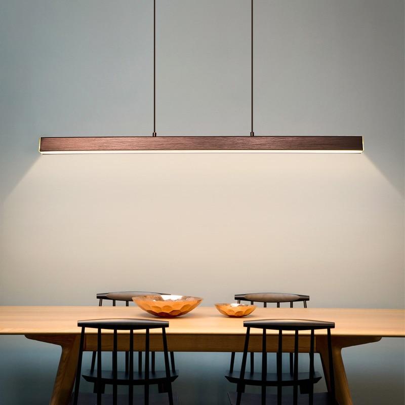 Xorin Suspension Linéaire Moderne Noir/Marron Salon-Luire