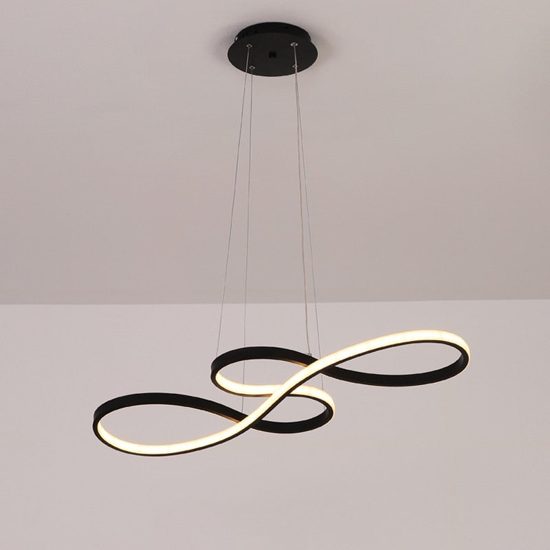 Tavren Suspension Linéaire Nordique Noir/Blanc/Or. Chambre-Luire
