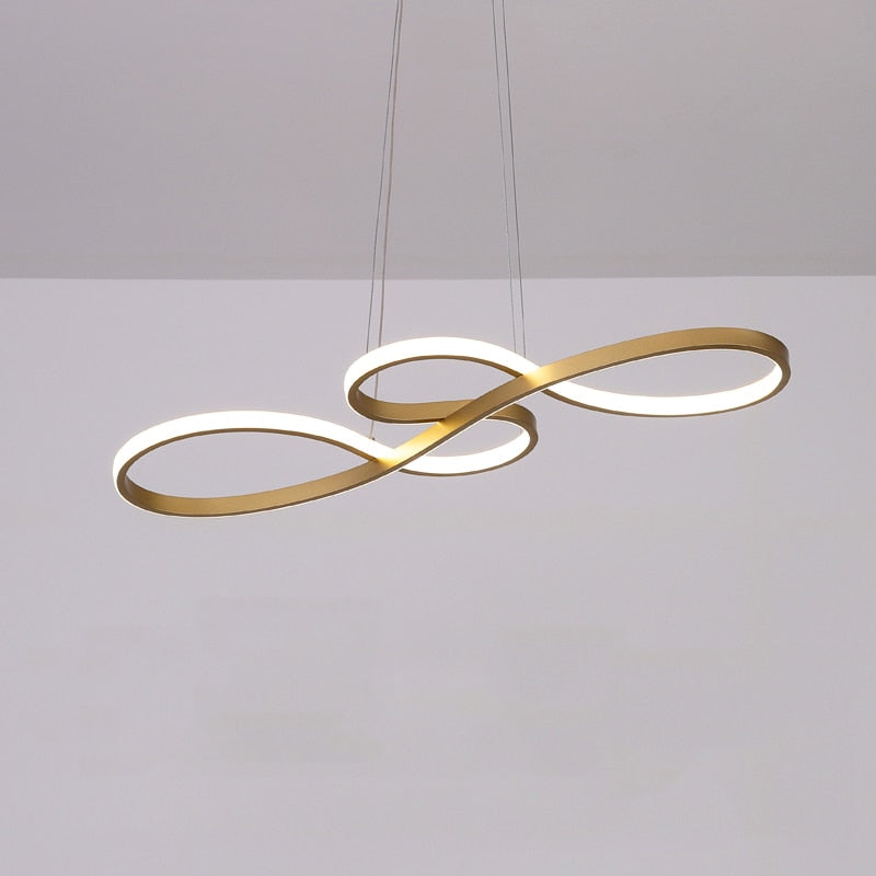 Tavren Suspension Linéaire Nordique Noir/Blanc/Or. Chambre-Luire