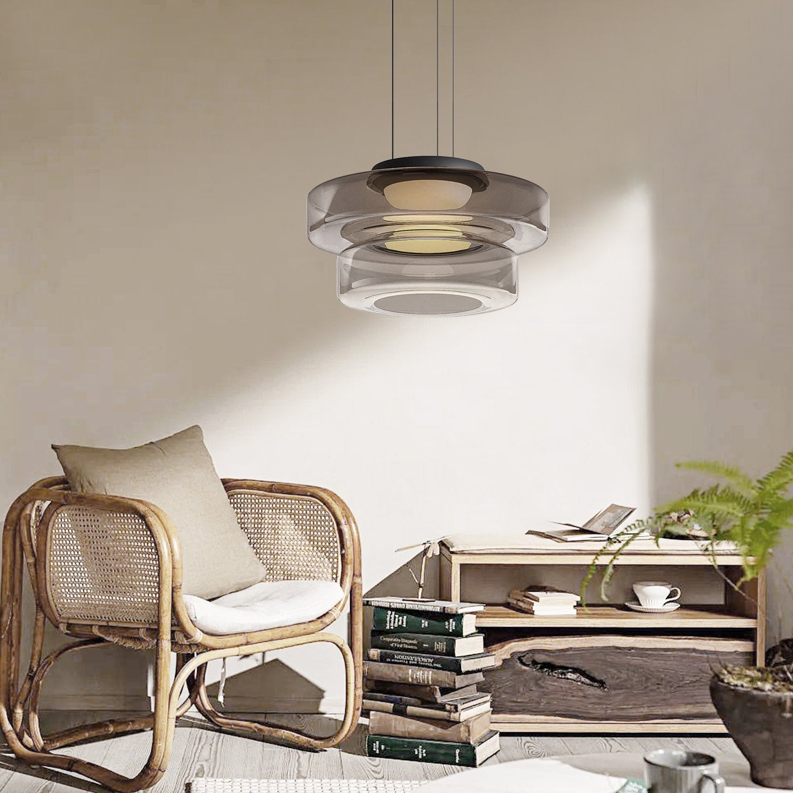 Virixor Suspension Moderne Verre Métal Cuisine Salon-Luire