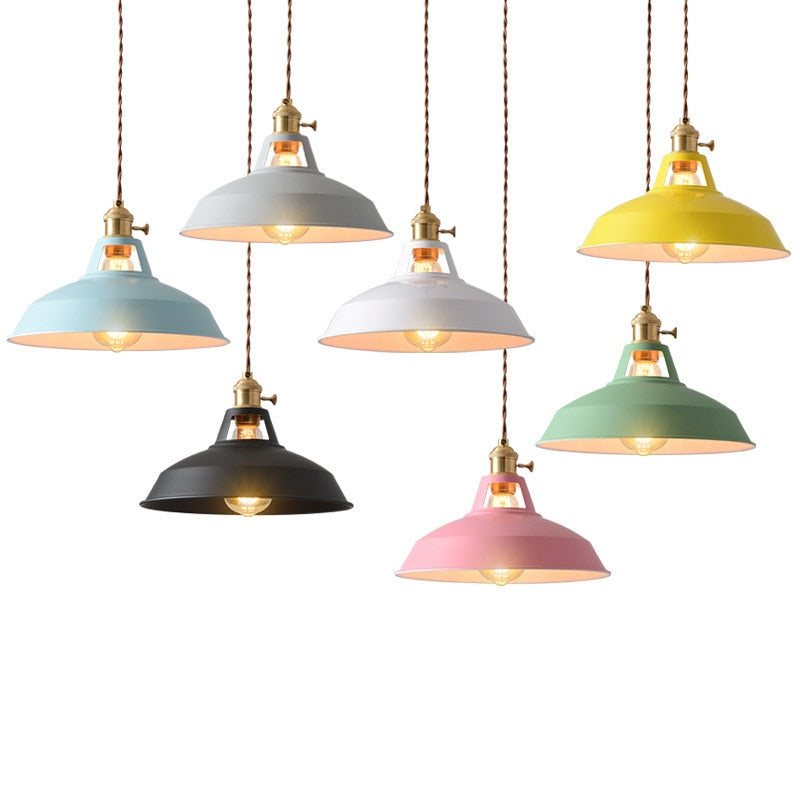 Naren Lampe Suspension Luminaire Vintage. Métal. Noir/Blanc. Salle à Manger-Luire