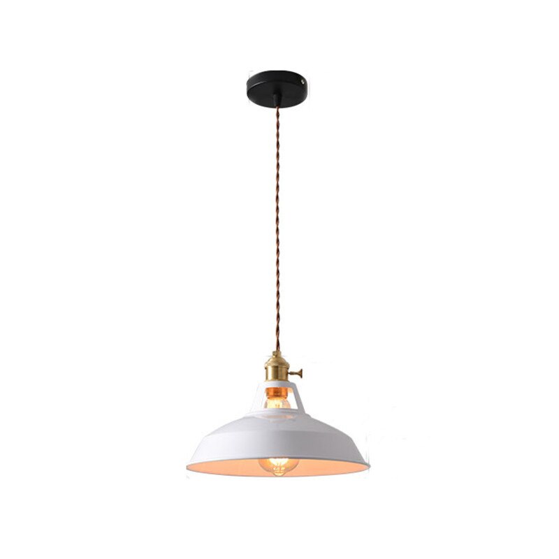 Naren Lampe Suspension Luminaire Vintage. Métal. Noir/Blanc. Salle à Manger-Luire